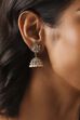 White Pearl Embellished Earrings image number 1