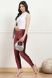 Brown Viscose Solid Pant image number 0