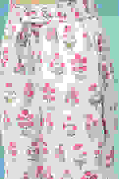 Off White & Pink Cotton Printed Sleepwear image number 2