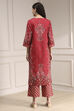 Blue Cotton Straight Printed Suit Set image number 4