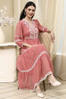 Light Pink Polyester Tiered Dress image number 0