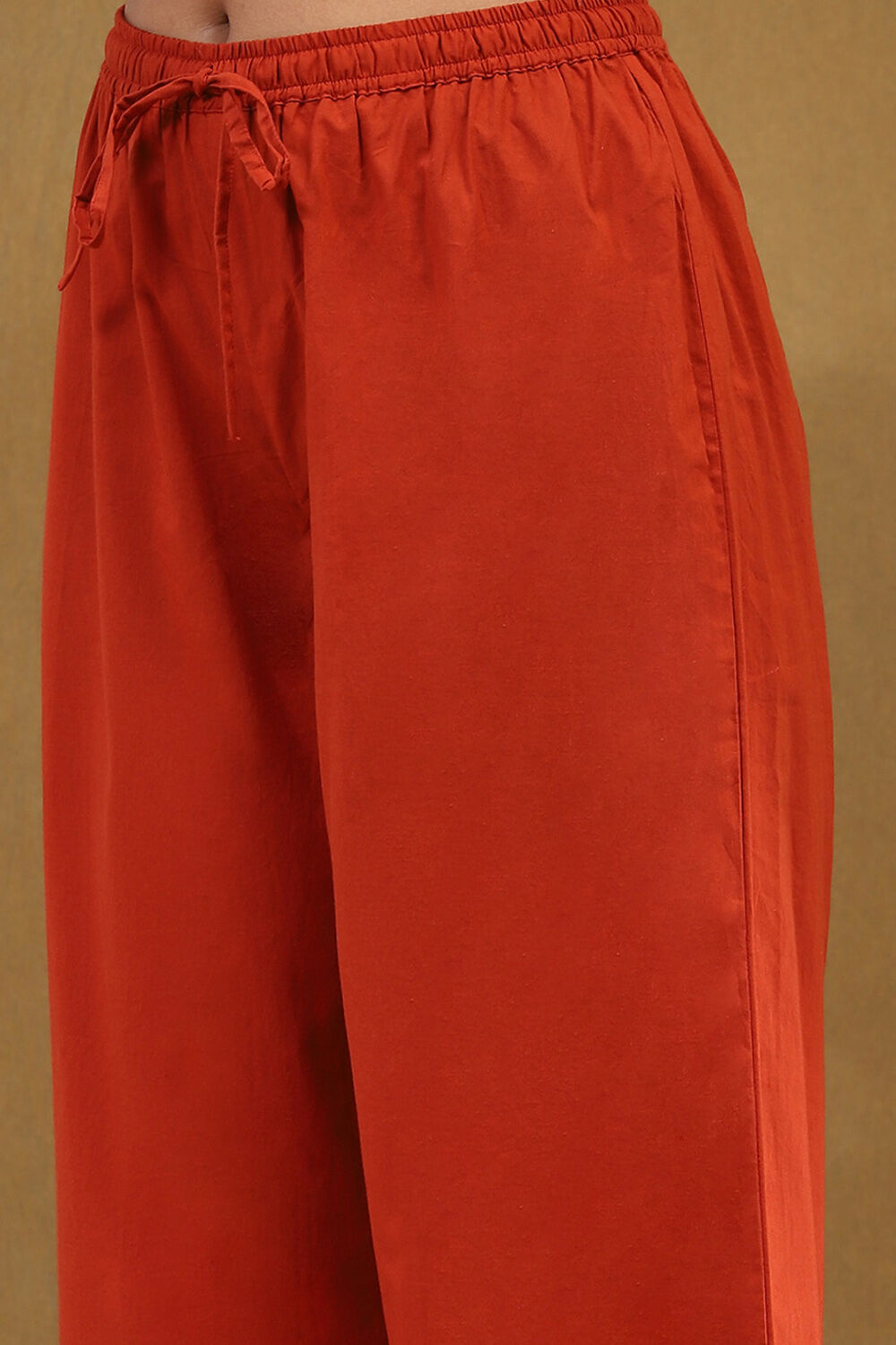 Rust Embroidered Angrakha Festive Anarkali Suit Set image number 6