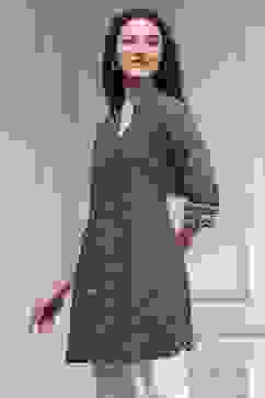 Blue Printed Relaxed Fit Short Kurta image number 2