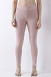 Pink Cotton Lycra Ankle Length Leggings image number 4