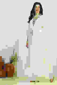 Off White Cotton Hand Embroidered Unstitched Suit Set image number 4