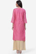 Black Art Silk Kurta image number 4