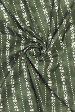 Green Cotton Unstitched Suit Set image number 1