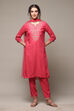 Lime Green Rayon Straight Kurta Regular Pant Suit Set image number 7