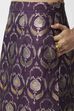 Purple Polyester Yarndyed Skirt image number 1