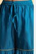 Teal Blue Brocade Yoke Design Short Kurta Set image number 2