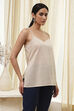 Beige Straight Kurta image number 6