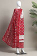 Indigo Cotton Unstitched Suit Set image number 4