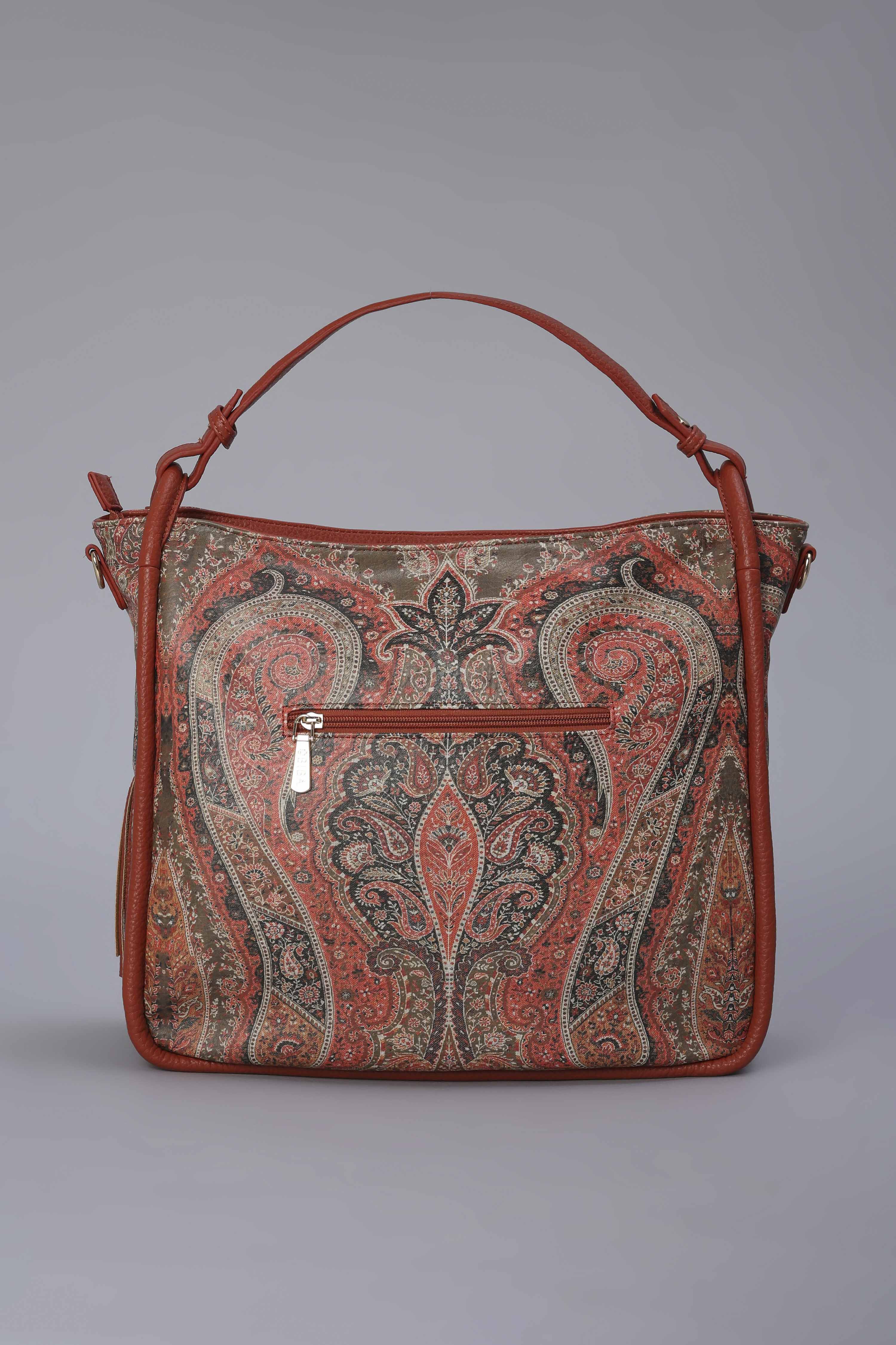 Tan PU Hobo Bag image number 1