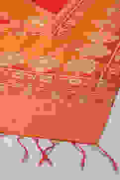 Red Cotton Blend Straight Yarndyed Kurta Palazzo Suit Set image number 3