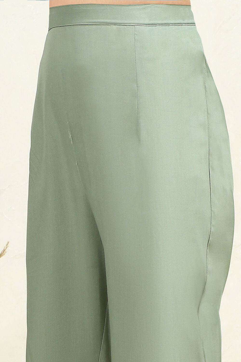 Green Cotton Blend Schiffli Unstitched Suit Set image number 7