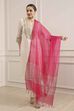 Fuchsia Polyester Yarndyed Dupatta image number 1