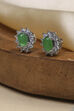 Green Stone Embellished Earrings image number 0