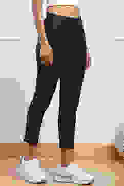 Navy Cotton Blend Narrow Pants image number 3