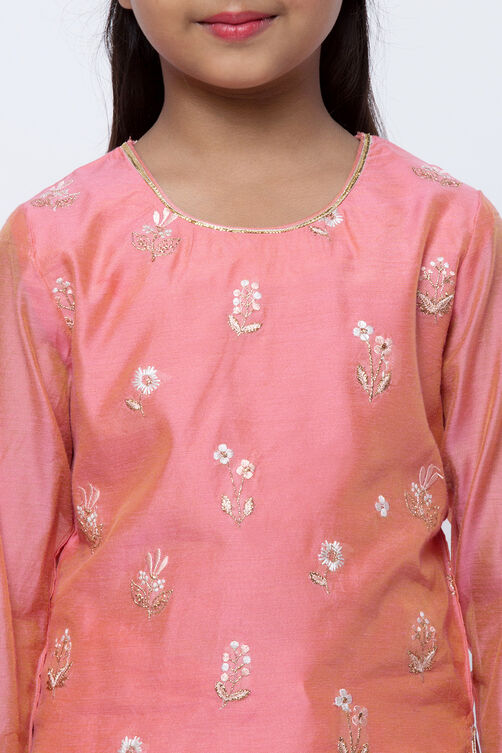 Peach Modal Sharara Kurta Sharara Suit Set image number 1