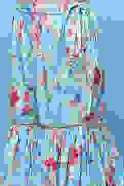 Blue Cotton Printed Blouse And Sharara t With Net Dupatta image number 2