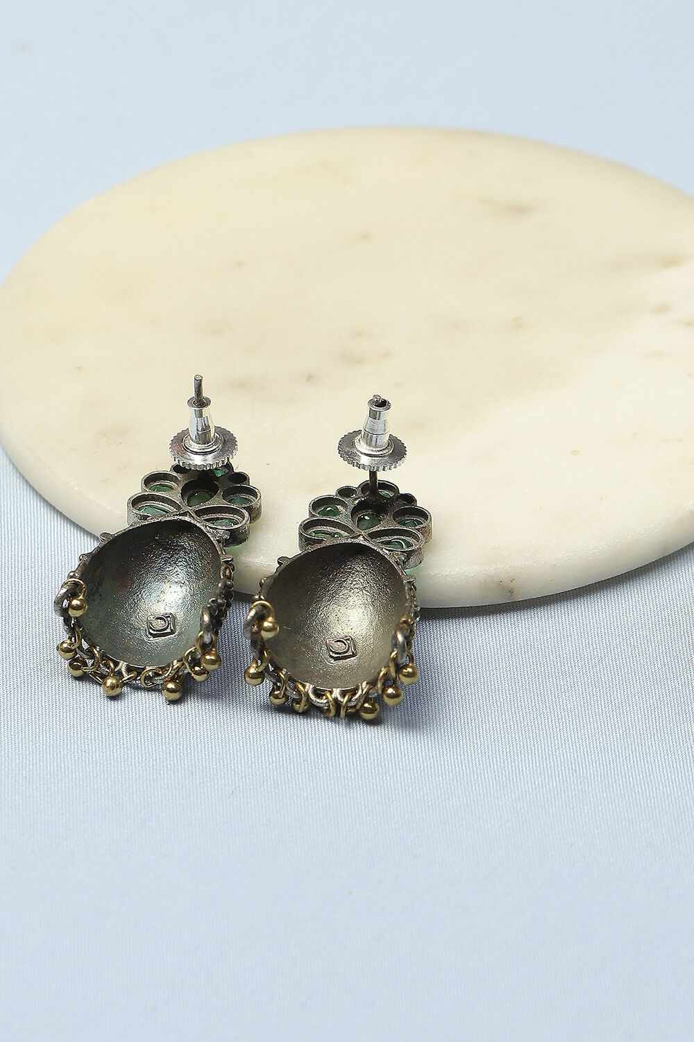 Green Oxidised Casual Jhumka image number 2