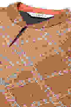 Orange Acrylic Straight Printed Kurta image number 1