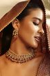 Gold-Plated Brass Traditional Necklace Set image number 1