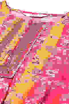 Onion Pink & Mustard LIVA Kalidar Kurta Churi Salwar Suit Set image number 1