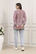 Rose Pink Polyester Straight Printed Kurti image number 3