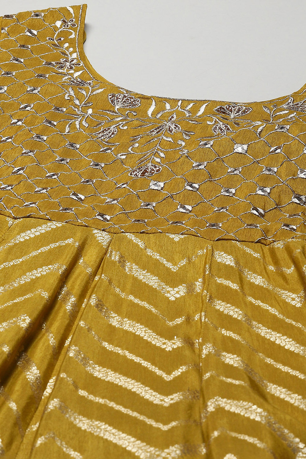 Powder Blue Jersey Anarkali Kurta Churidar Suit Set image number 1