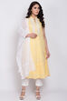White Cotton Chikankari Embroidred Dupatta image number 0
