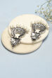 Oxidised Mint Brass Earrings image number 2
