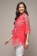 Blue Cotton Blend Printed Kurti image number 3