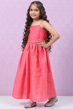 Pink Art Silk Lehenga Set image number 3