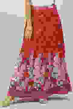Red Art Silk Skirt image number 0