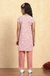 Green Cotton Straight Printed Kurta Pants Set image number 4