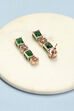 Green Brass Earrings image number 2