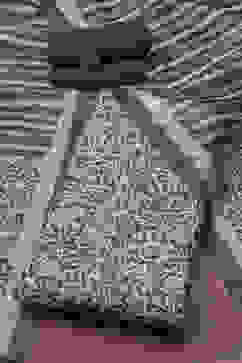 Gray Silk Blend Printed Unstitched Suit Set image number 0