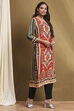 Red-Green Straight Kurta image number 4