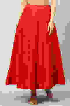 Red Art Silk Skirt image number 0
