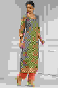 Black Viscose Rayon Digital Print Unstitched Suit Set image number 6