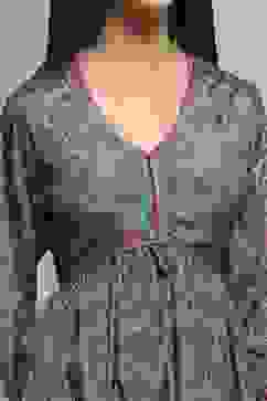 Green Art Silk Gathered Garara Set image number 1