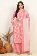 Rama Green Cotton Screen Print Unstitched Suit Set image number 7