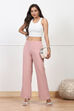 Beige Solid Relaxed Fit Pants image number 0