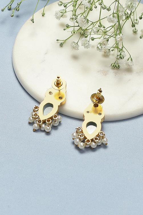 Green Brass Earrings image number 2