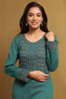 Green Jacquard Straight Set image number 1