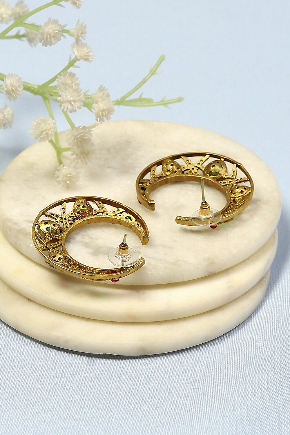 Pink Green Alloy Studs image number 2