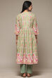 Blue Cotton Gathered Kurta Pants 2 Piece Set image number 4