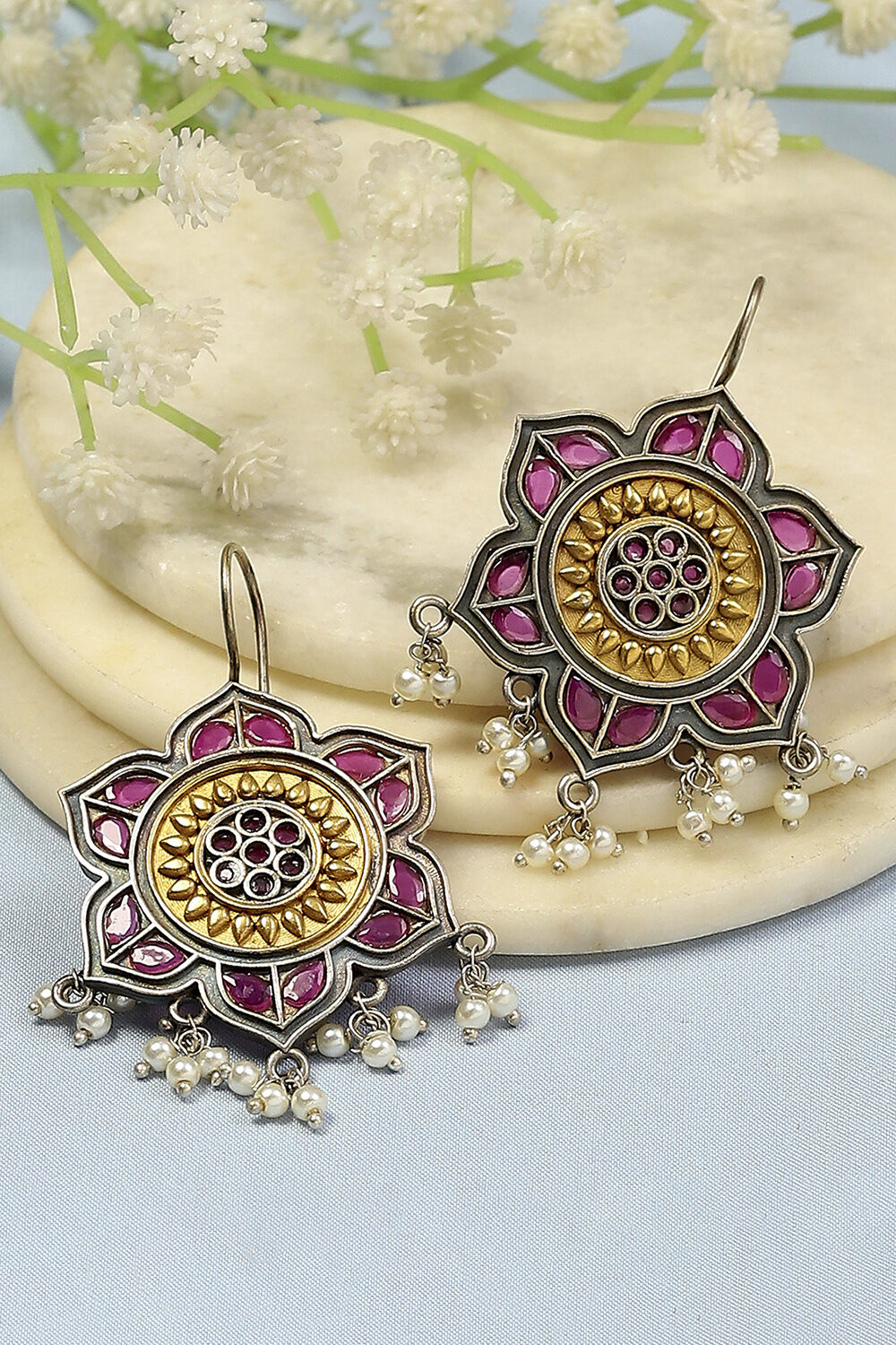 biba Pink Brass Drop & DanglersPink Brass Drop & Danglers-picture-13