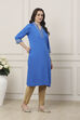 Red Viscose Lace Embroidery Straight Kurta image number 4